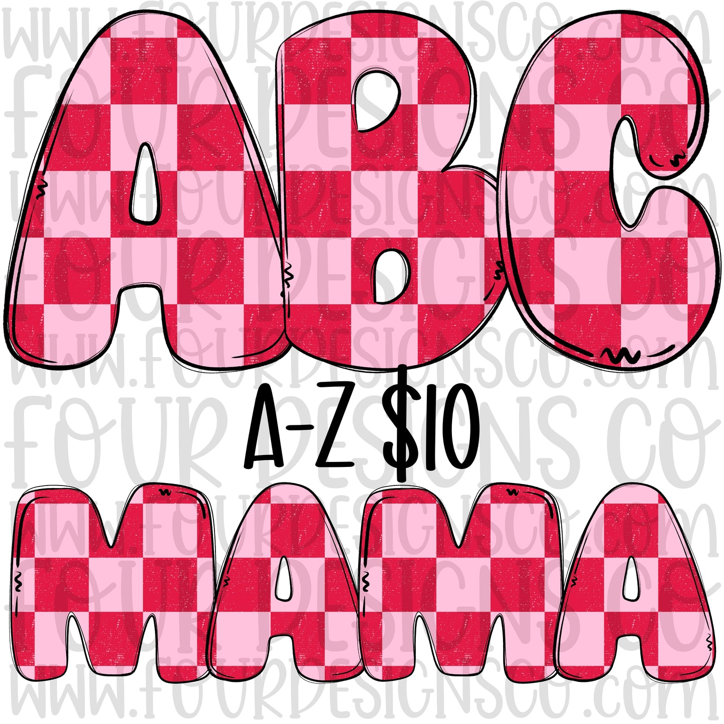 Dark pink checkered alpha
