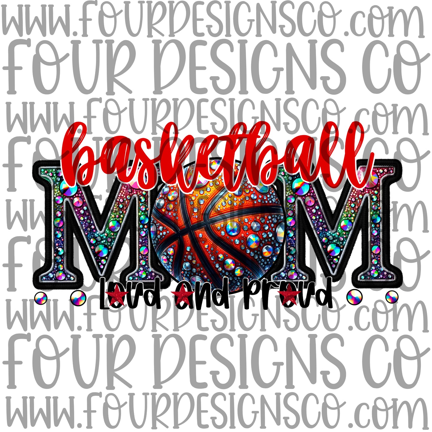 Basketball Mom Red