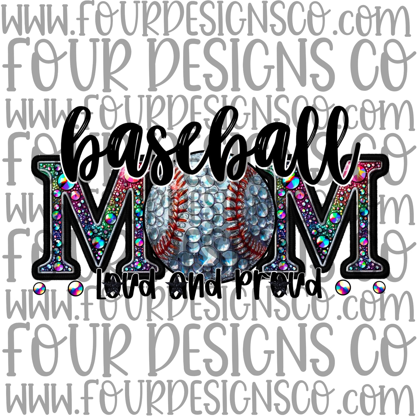 Baseball Mom Black