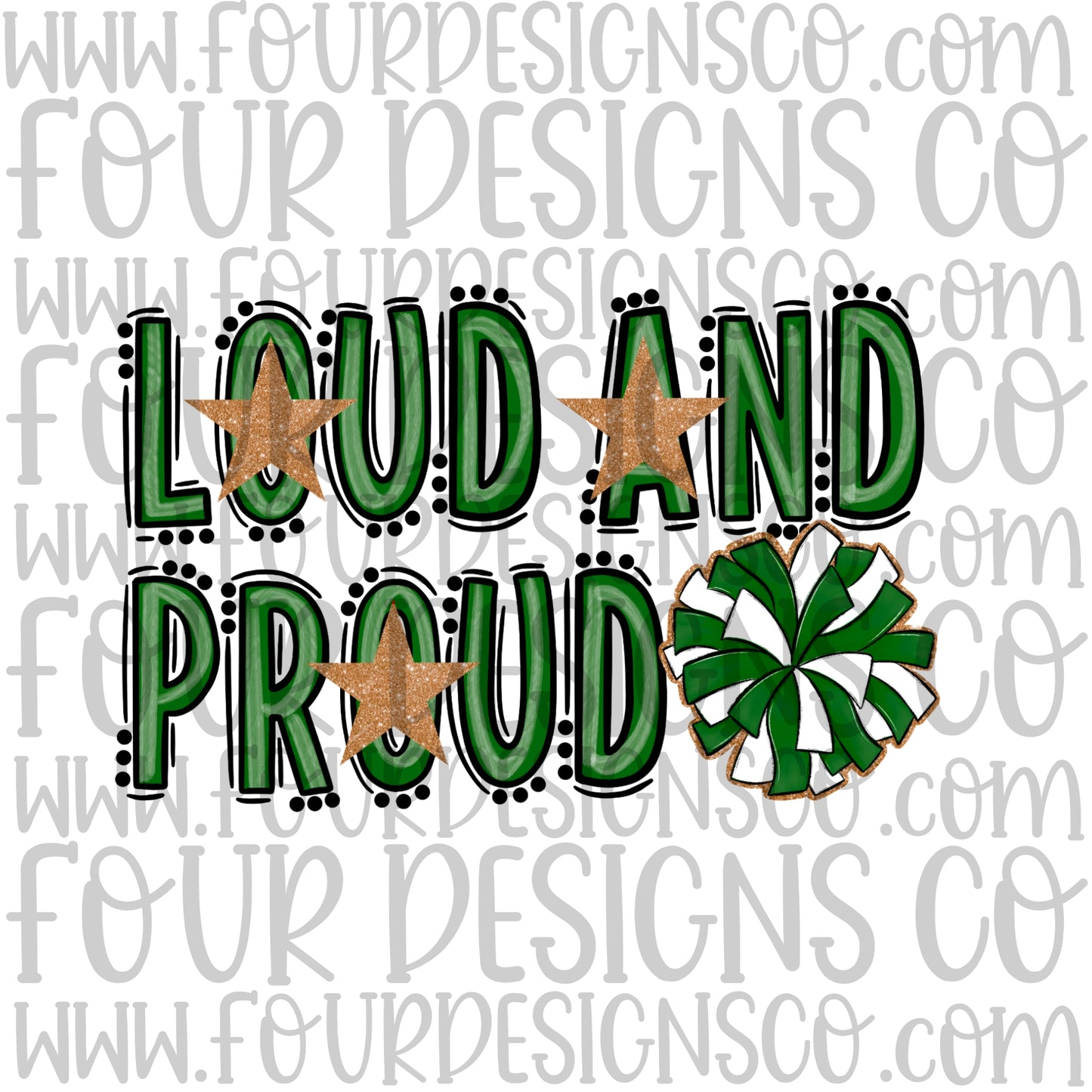 Loud and Proud Cheer Green
