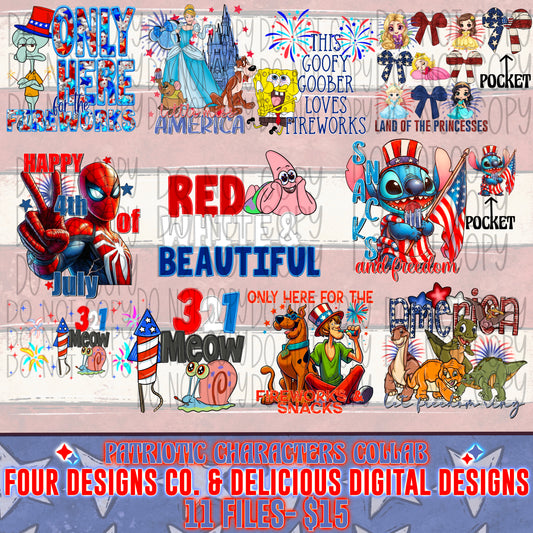 Patriotic characters collab