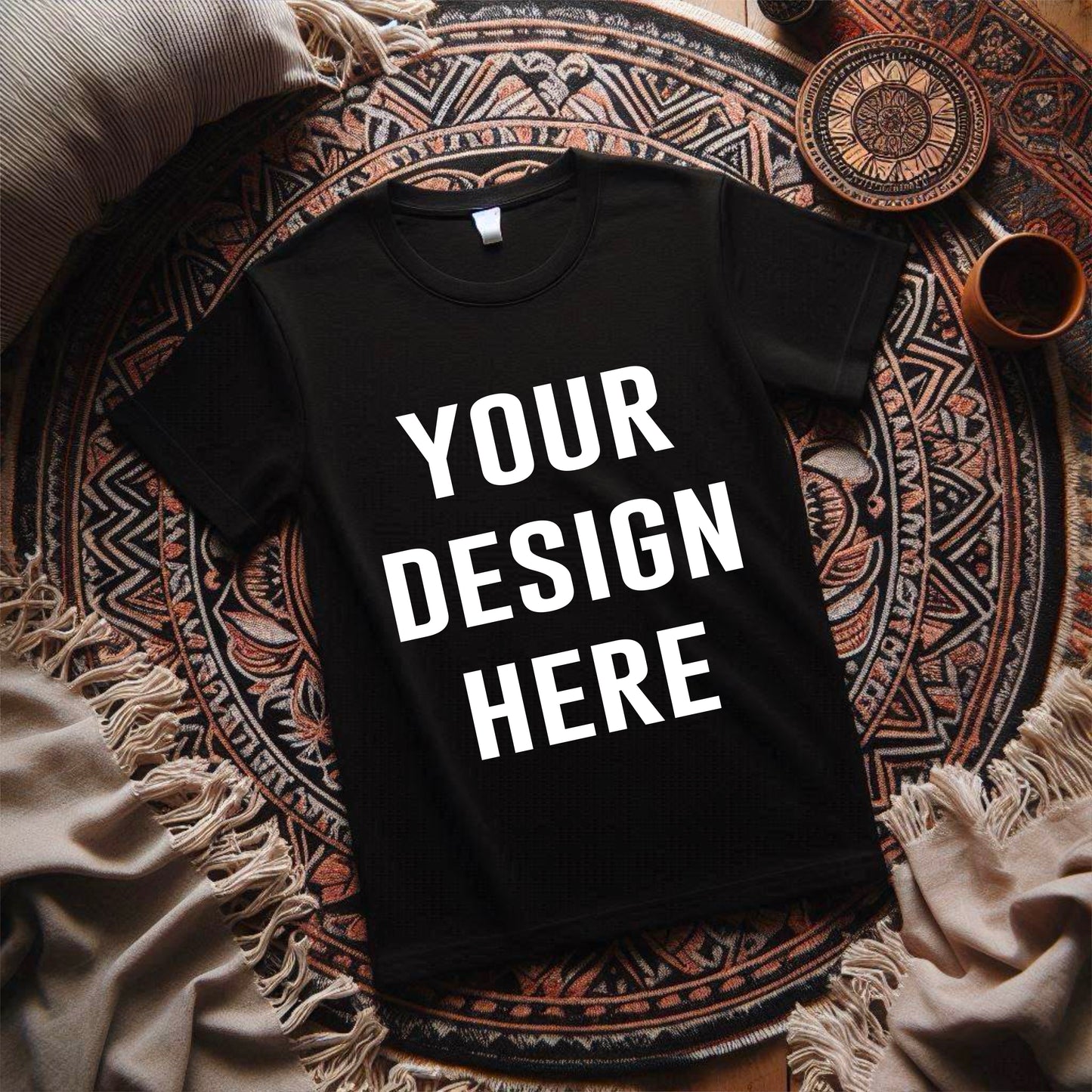 Black boho flat lay mock up 1