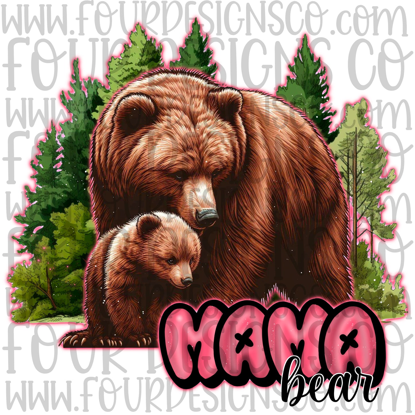 Pink- mama bear
