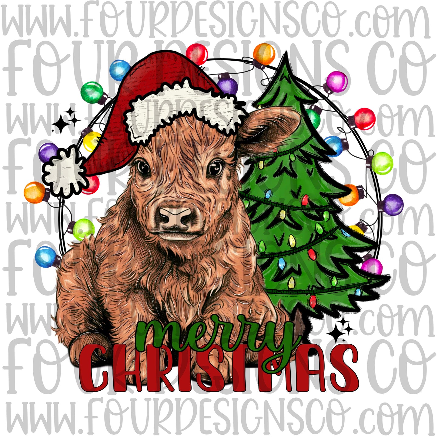 Cow Merry Christmas