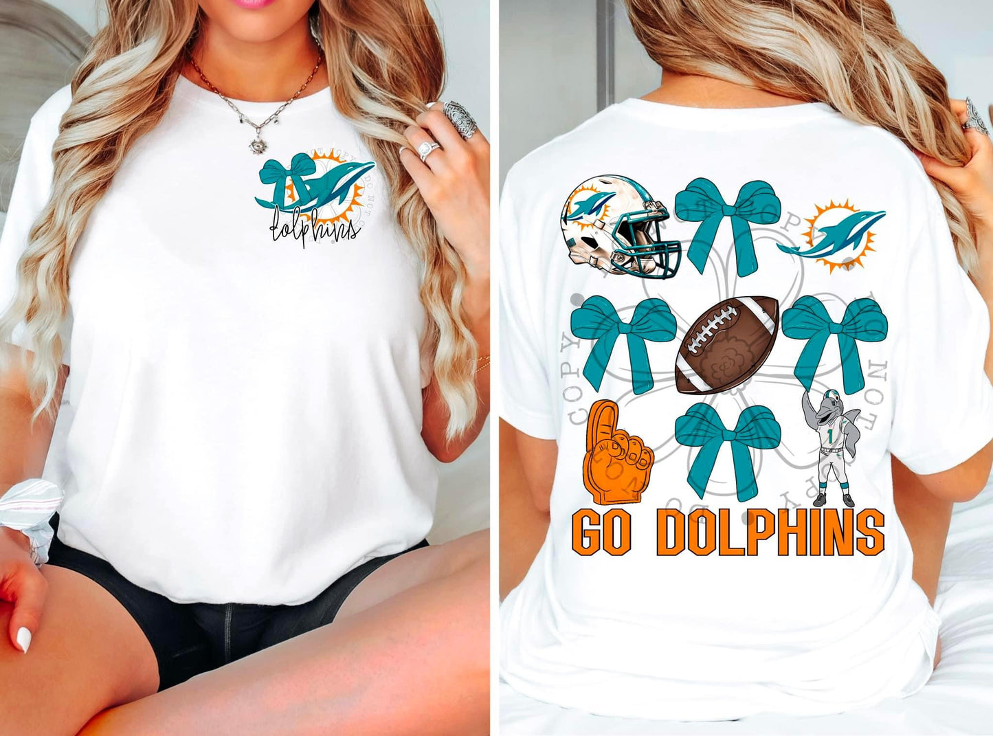 Dolphins (front and back included)