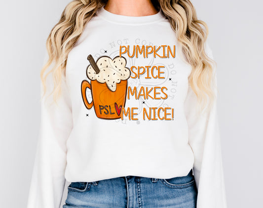 Pumpkin spice makes me nice