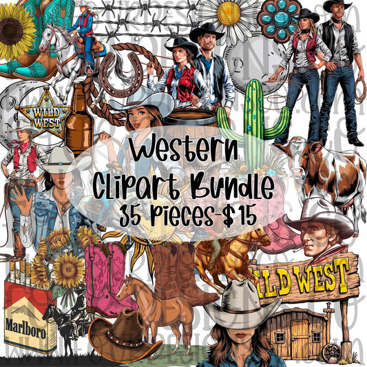 Western clipart bundle