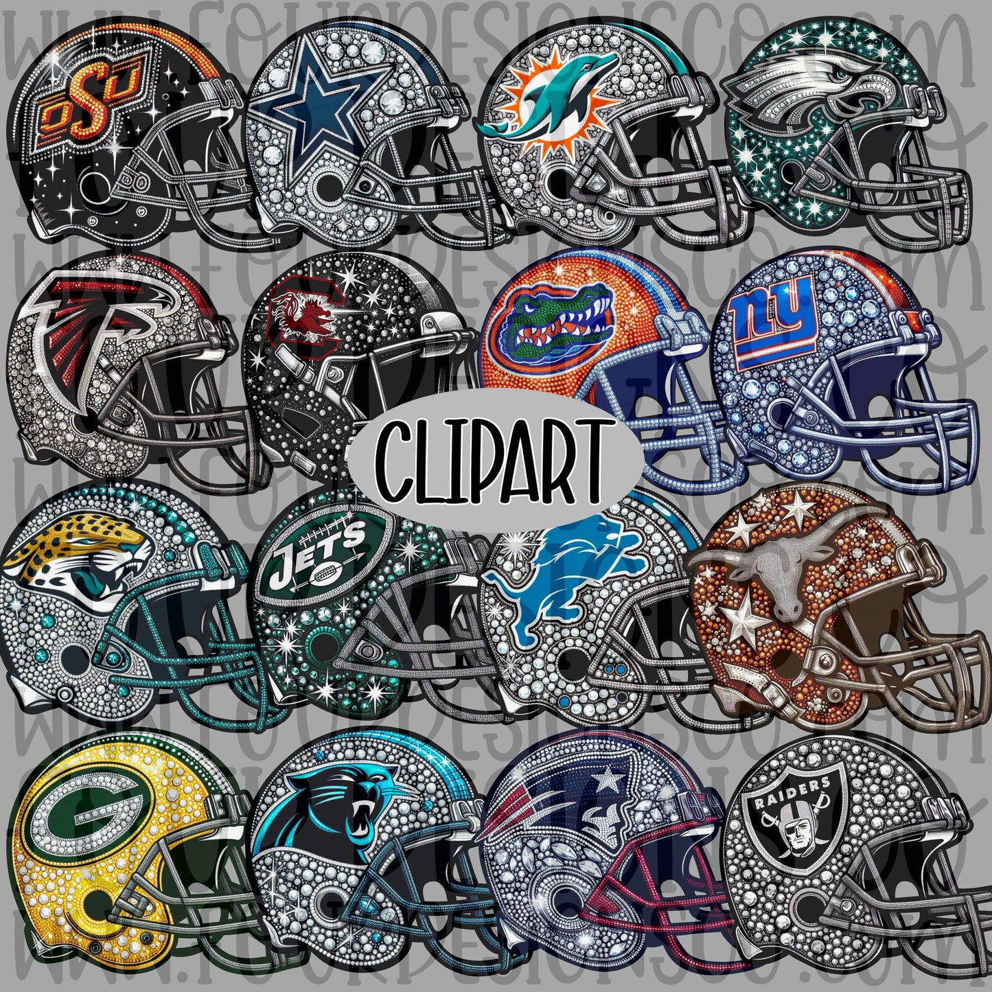 Football helmets(ONLY FOR CLIPART)