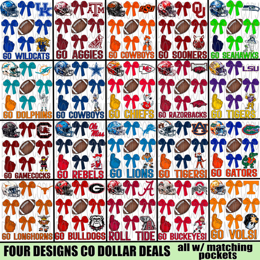 23 football teams bundle 1 (front and back included)