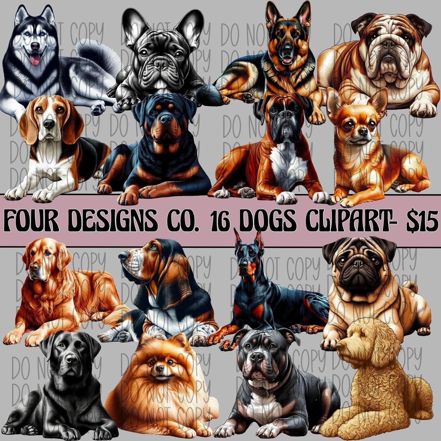 Dog clipart bundle