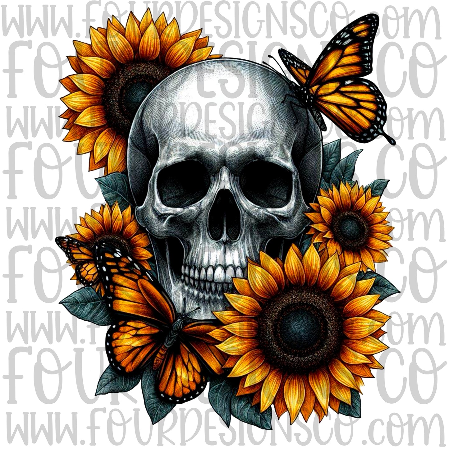 Sunflowers/Skull