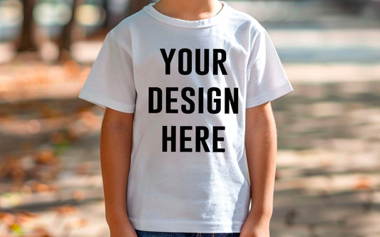 Kids white shirt mock up