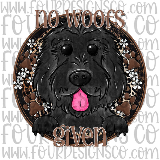 Black goldendoodle- no woofs given