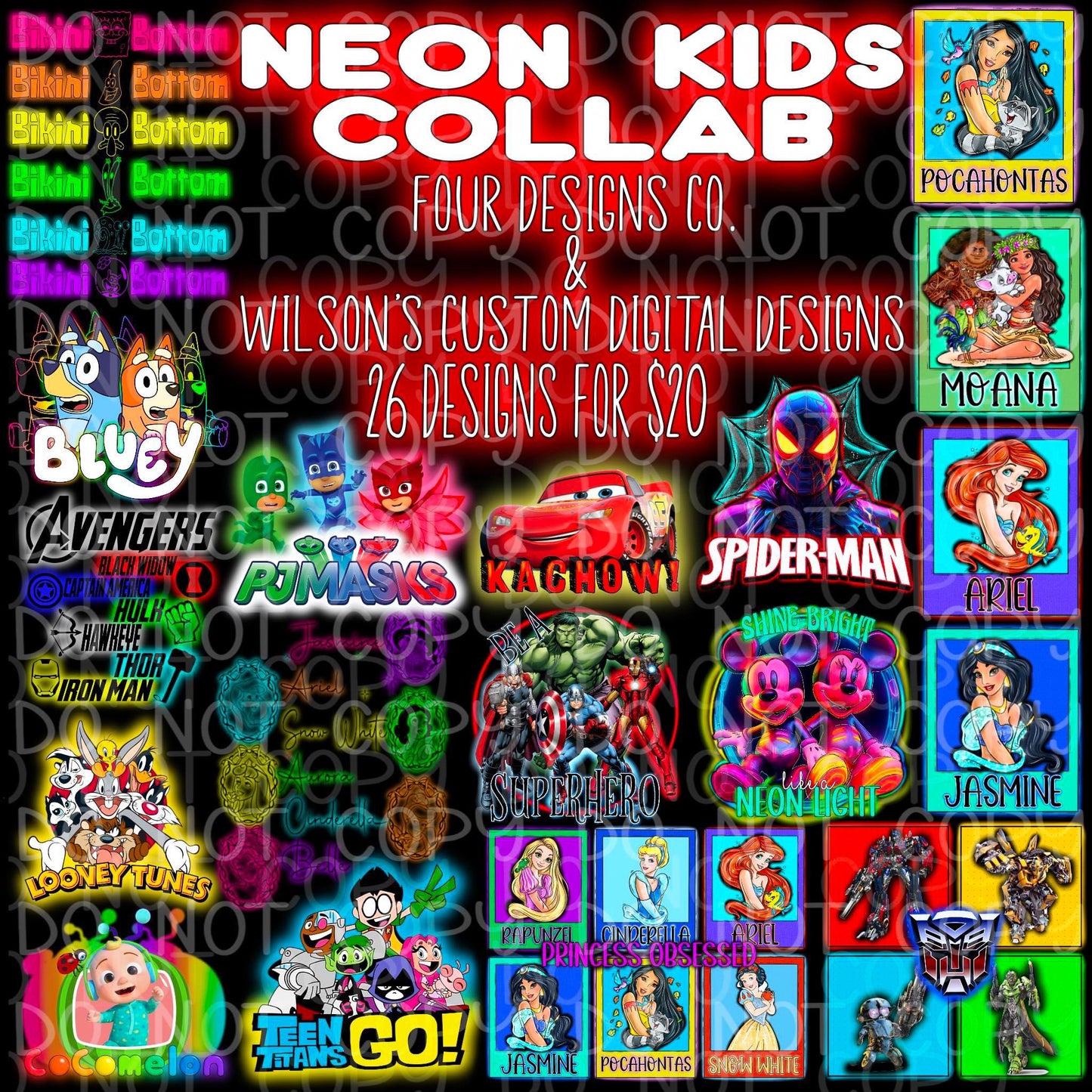 Neon Characters Collab