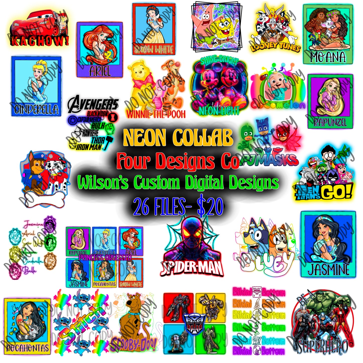 Neon Characters Collab