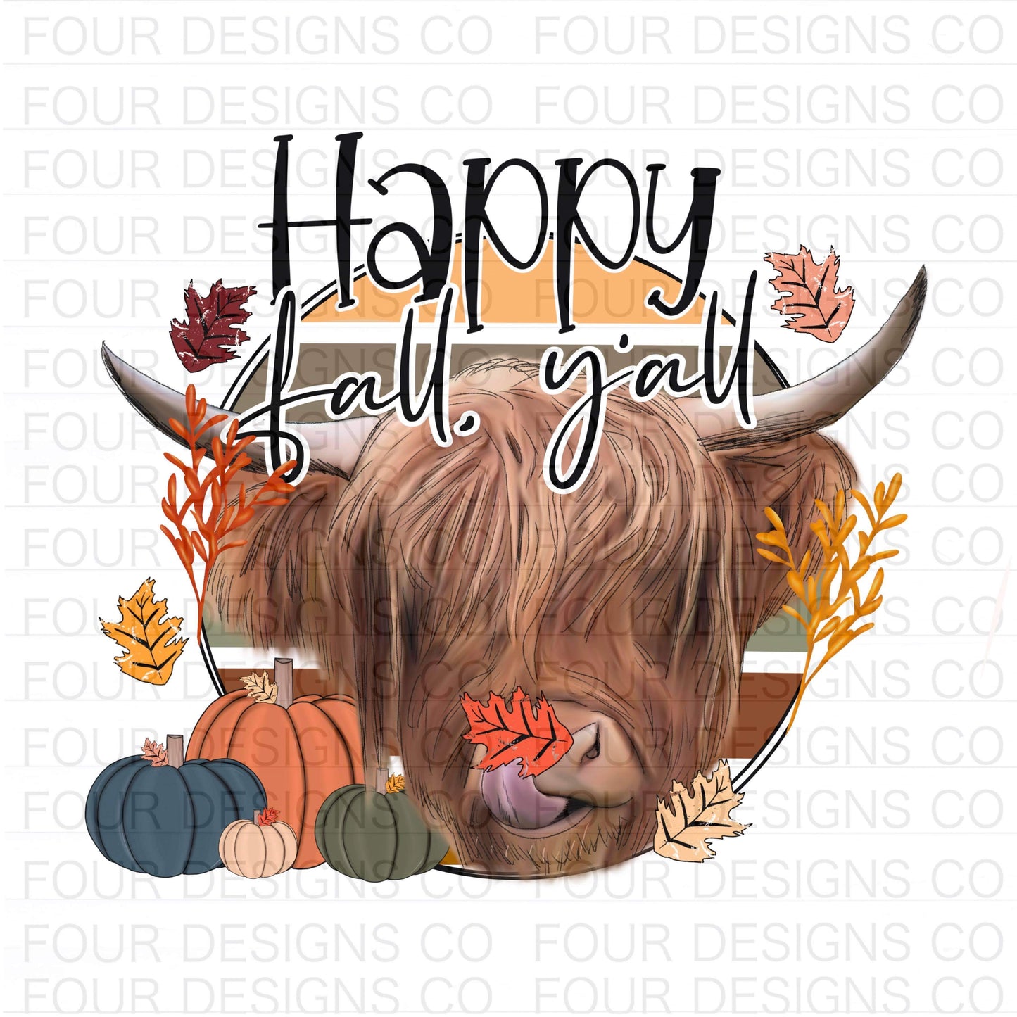 Cow Happy Fall