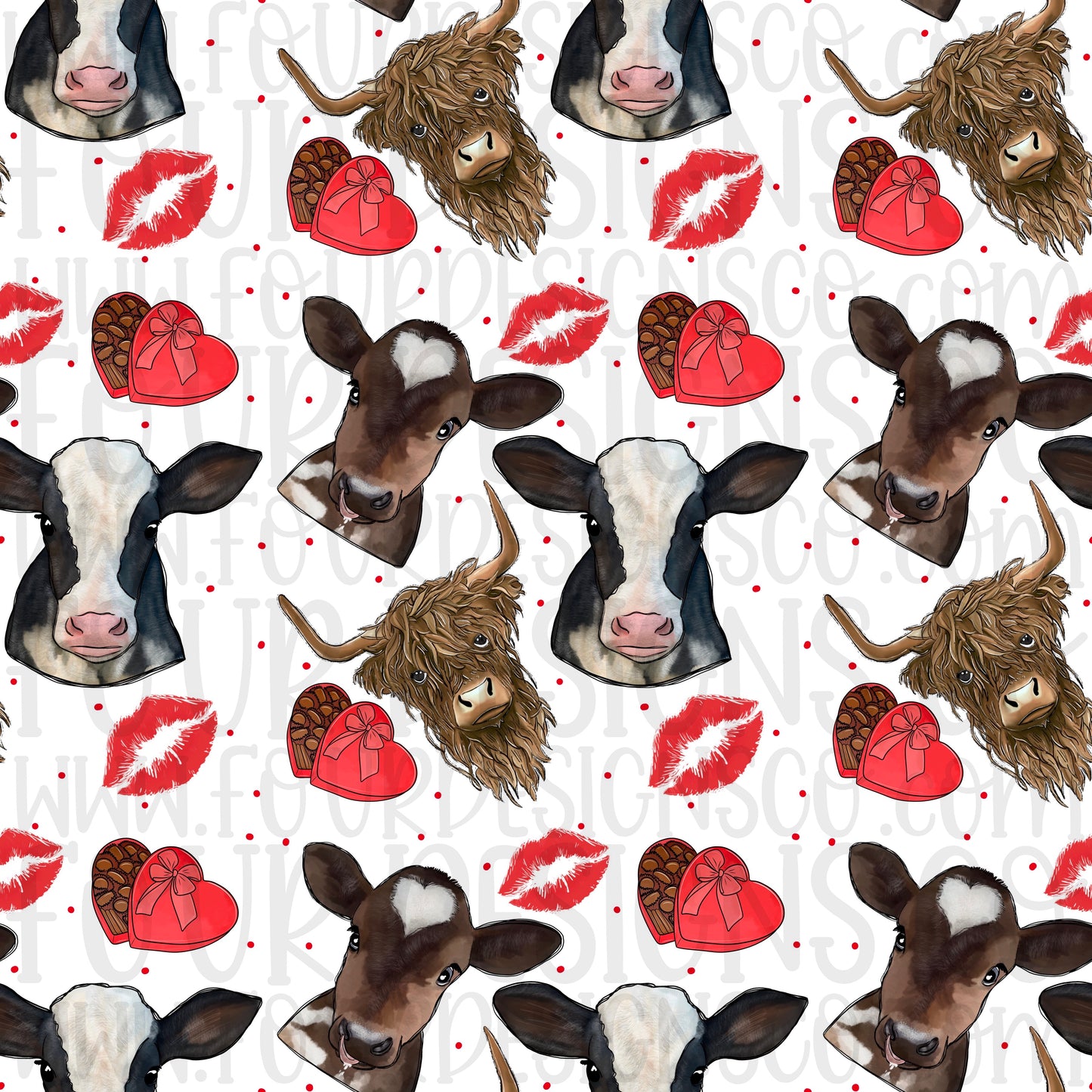 Cow/Valentine’s Seamless