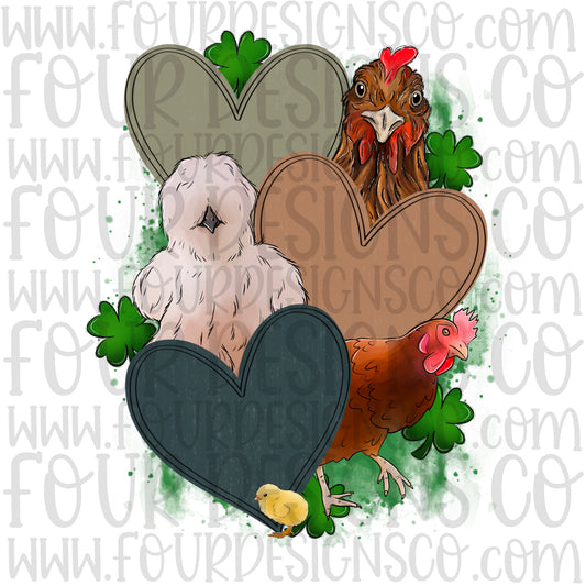 St. Patrick’s chickens/hearts