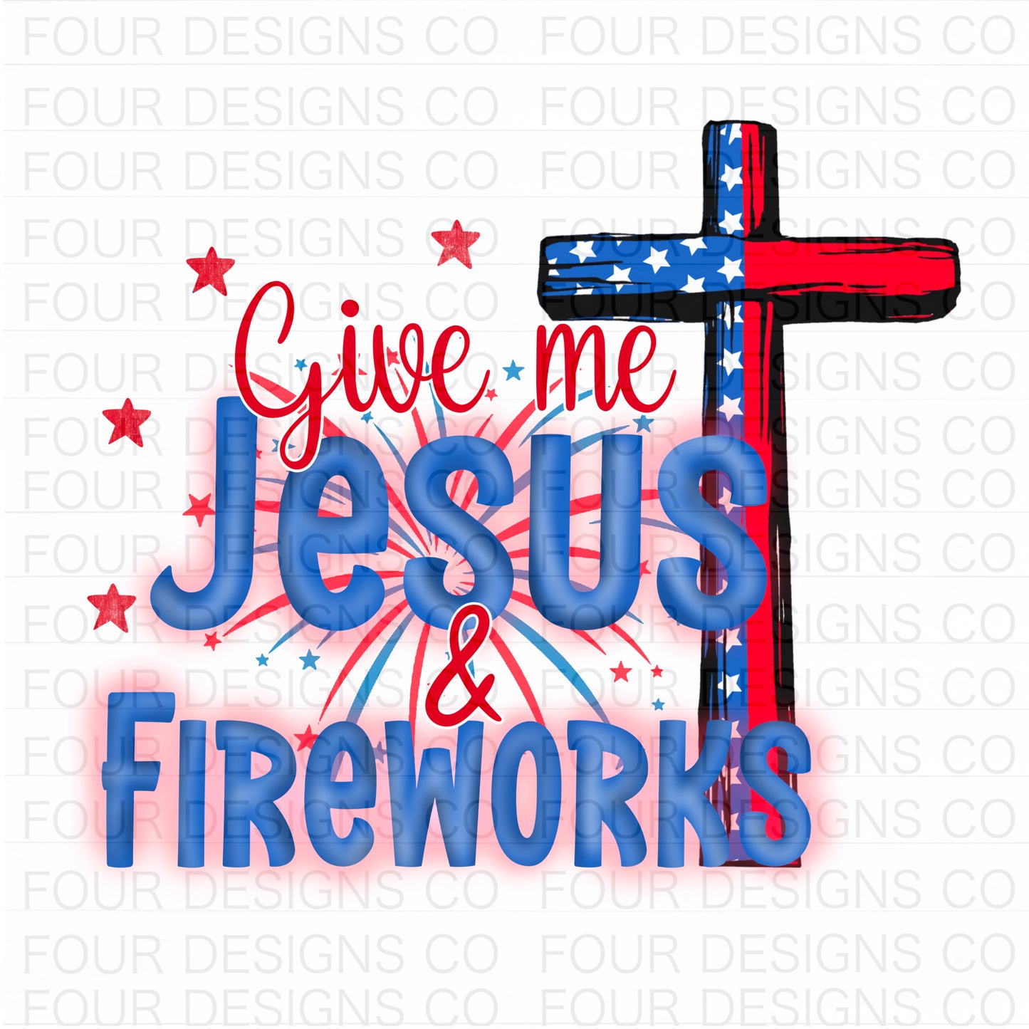 Jesus and fireworks